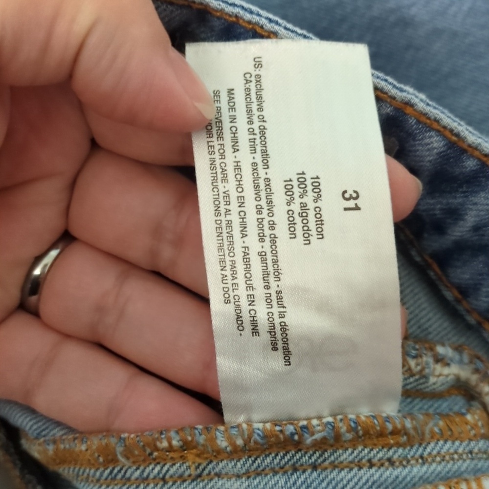 Circus NY Classic Blue High Waisted Women's Wide Leg Cropped Jeans Sz 31 - Picture 12 of 12
